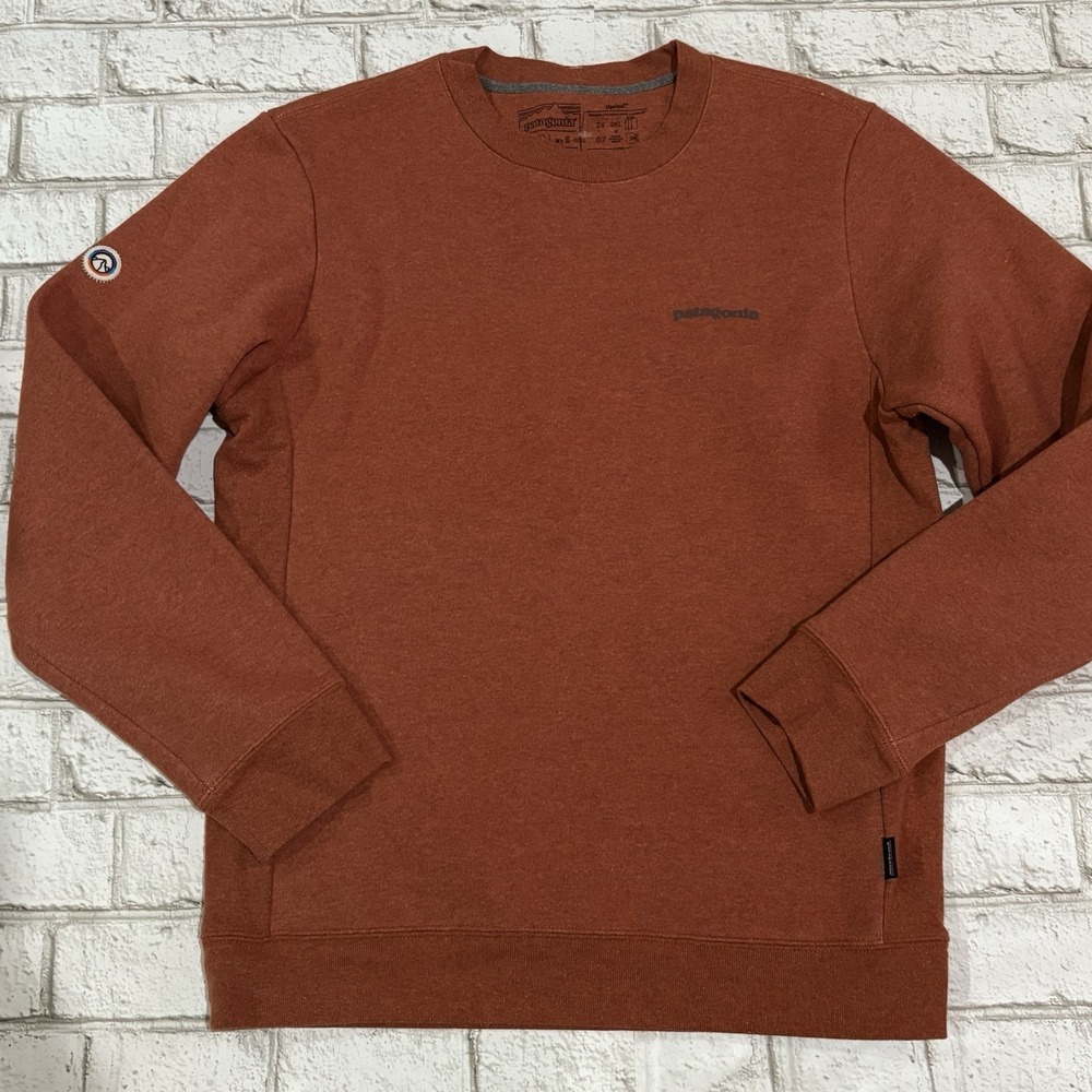 PATAGONIA Women's M SISU BROWN Fitz Roy Icon‎ Uprisal LS Crew Sweatshirt